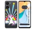 Funda Silicona Transparente para Zte Blade V50 Design 5G diseño Unicornio Dibujos