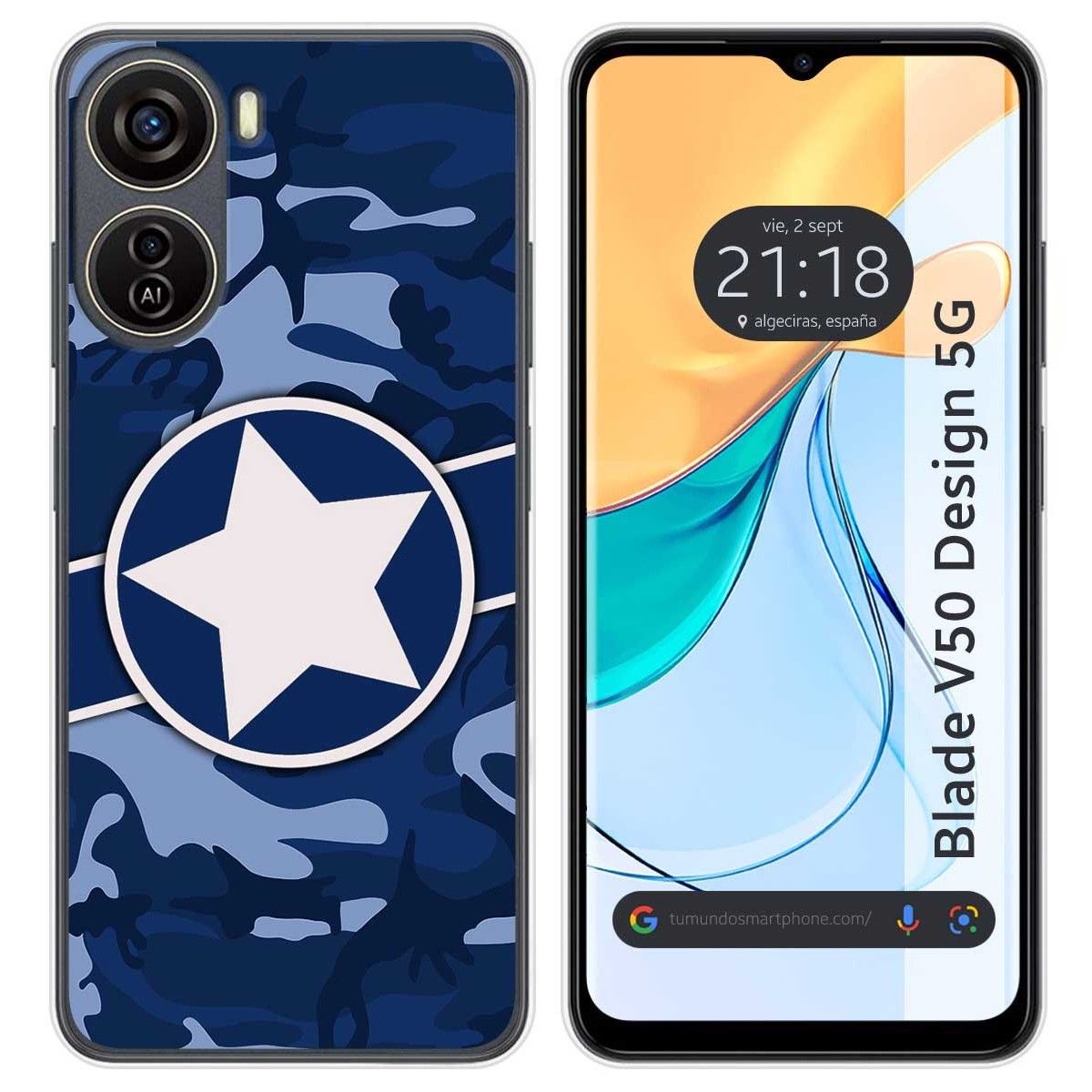 Funda Silicona para Zte Blade V50 Design 5G diseño Camuflaje 03 Dibujos