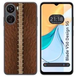 Funda Silicona para Zte Blade V50 Design 5G diseño Cuero 01 Dibujos