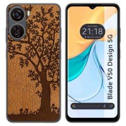 Funda Silicona para Zte Blade V50 Design 5G diseño Cuero 03 Dibujos