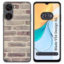 Funda Silicona para Zte Blade V50 Design 5G diseño Ladrillo 01 Dibujos
