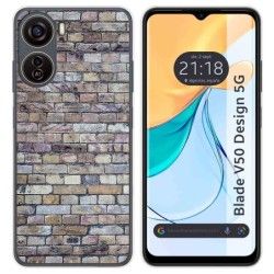 Funda Silicona para Zte Blade V50 Design 5G diseño Ladrillo 02 Dibujos