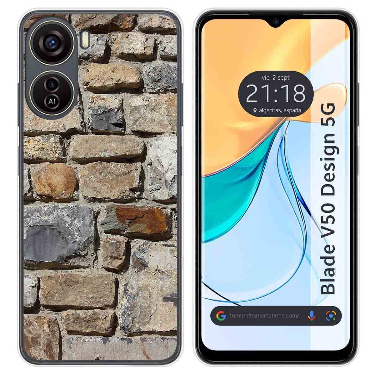 Funda Silicona para Zte Blade V50 Design 5G diseño Ladrillo 03 Dibujos