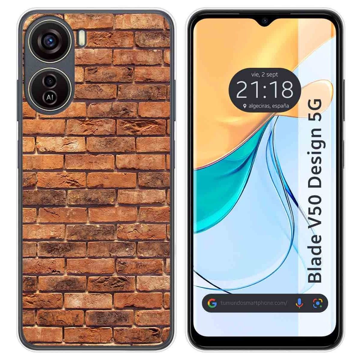 Funda Silicona para Zte Blade V50 Design 5G diseño Ladrillo 04 Dibujos