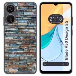 Funda Silicona para Zte Blade V50 Design 5G diseño Ladrillo 05 Dibujos