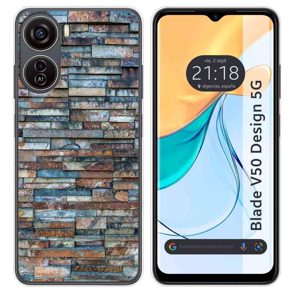 Funda Silicona para Zte Blade V50 Design 5G diseño Ladrillo 05 Dibujos