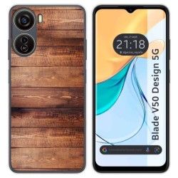 Funda Silicona para Zte Blade V50 Design 5G diseño Madera 02 Dibujos