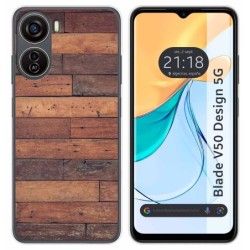 Funda Silicona para Zte Blade V50 Design 5G diseño Madera 03 Dibujos