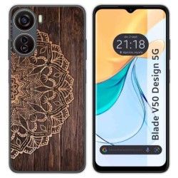 Funda Silicona para Zte Blade V50 Design 5G diseño Madera 06 Dibujos