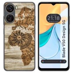 Funda Silicona para Zte Blade V50 Design 5G diseño Madera 07 Dibujos