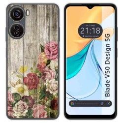 Funda Silicona para Zte Blade V50 Design 5G diseño Madera 08 Dibujos