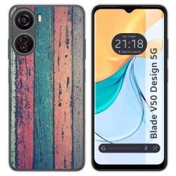 Funda Silicona para Zte Blade V50 Design 5G diseño Madera 10 Dibujos