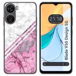 Funda Silicona para Zte Blade V50 Design 5G diseño Mármol 03 Dibujos