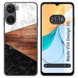 Funda Silicona para Zte Blade V50 Design 5G diseño Mármol 11 Dibujos