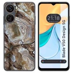 Funda Silicona para Zte Blade V50 Design 5G diseño Mármol 14 Dibujos
