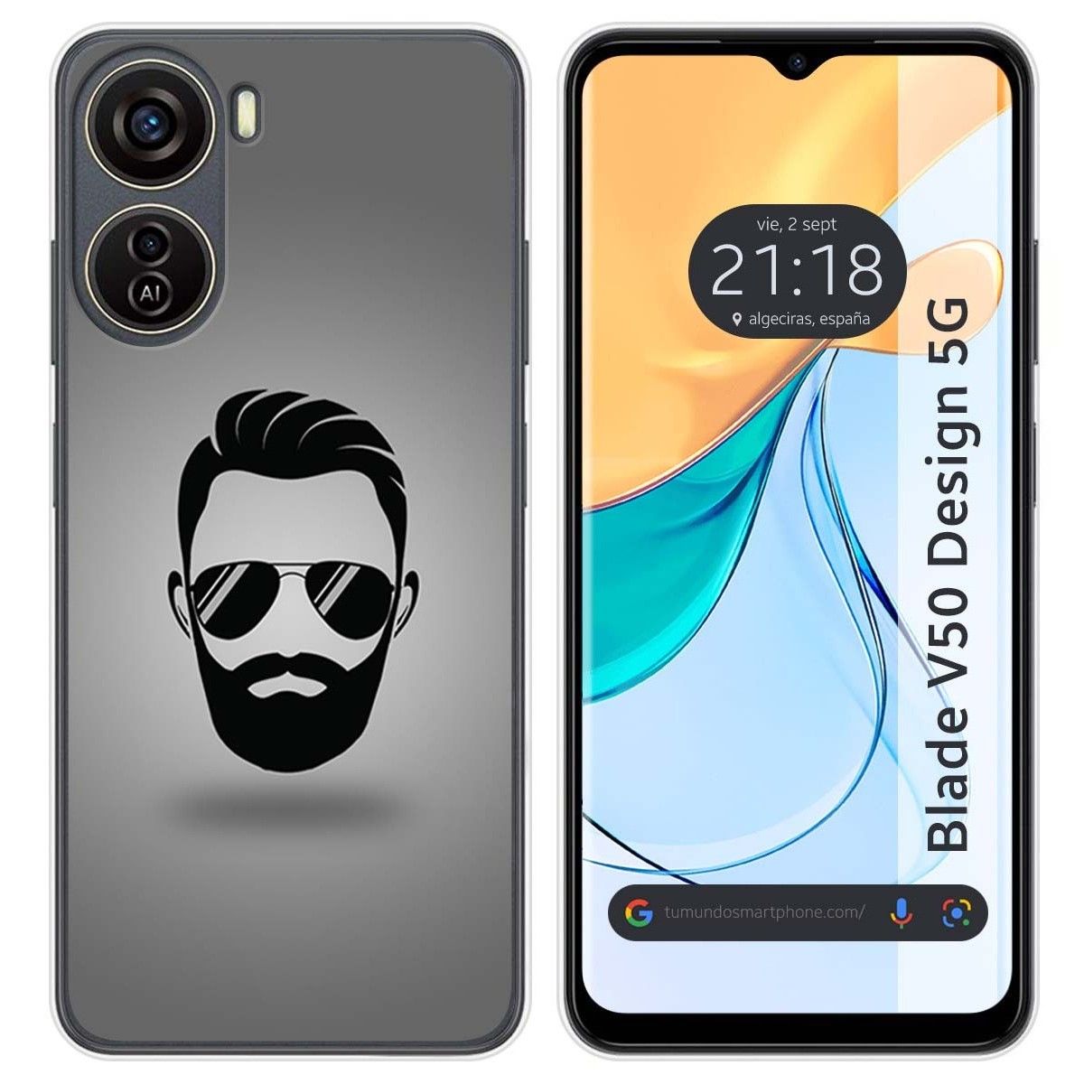Funda Silicona para Zte Blade V50 Design 5G diseño Barba Dibujos