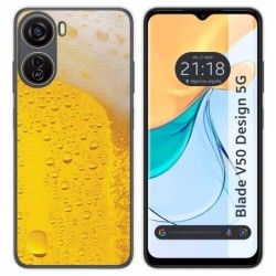 Funda Silicona para Zte Blade V50 Design 5G diseño Cerveza Dibujos