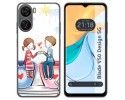 Funda Silicona para Zte Blade V50 Design 5G diseño Café Dibujos