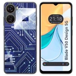 Funda Silicona para Zte Blade V50 Design 5G diseño Circuito Dibujos