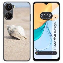 Funda Silicona para Zte Blade V50 Design 5G diseño Concha Dibujos