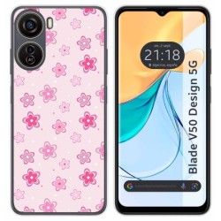 Funda Silicona para Zte Blade V50 Design 5G diseño Flores Dibujos