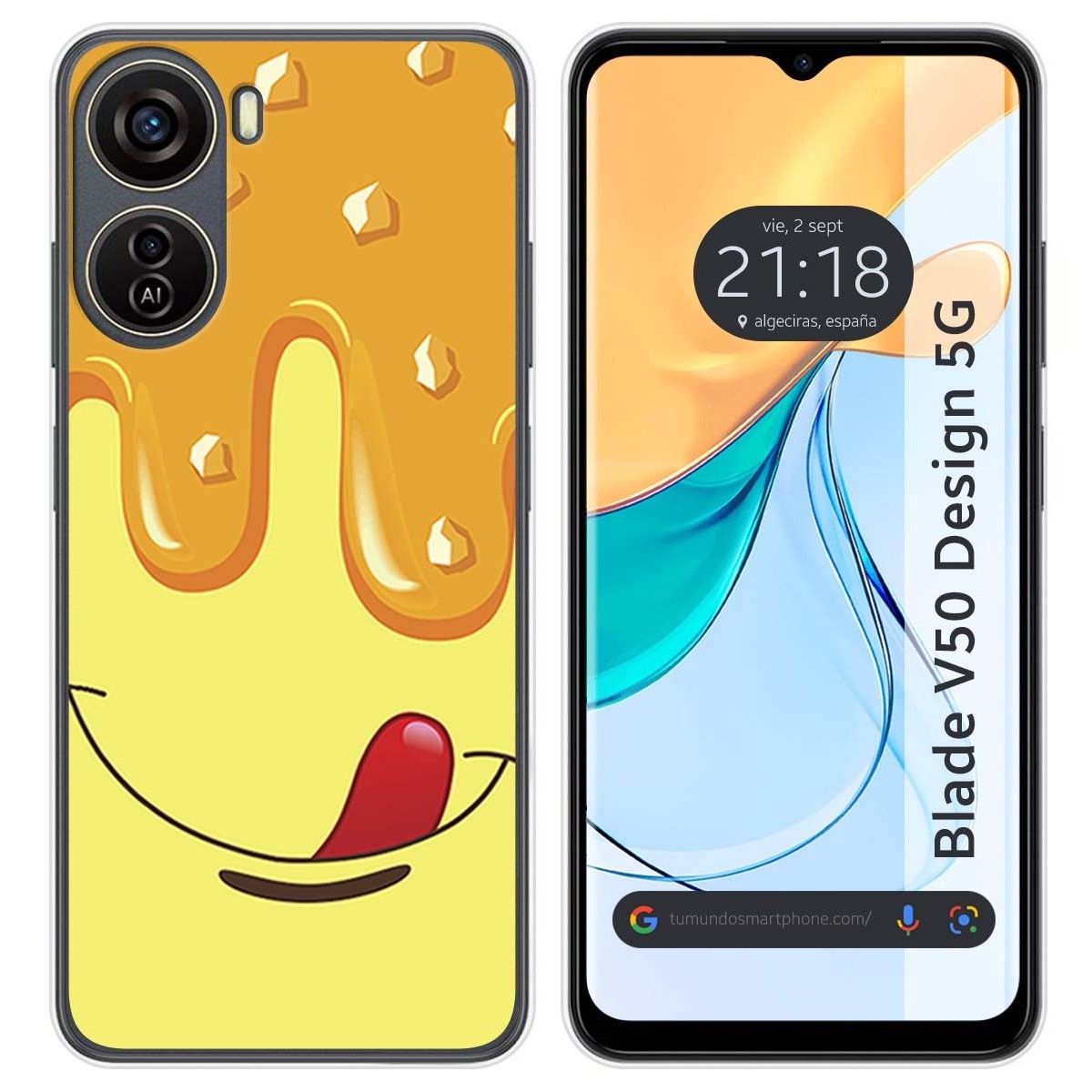 Funda Silicona para Zte Blade V50 Design 5G diseño Helado Vainilla Dibujos