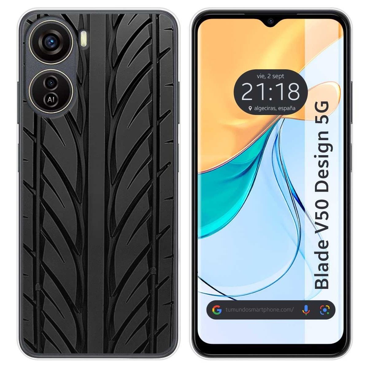 Funda Silicona para Zte Blade V50 Design 5G diseño Neumatico Dibujos