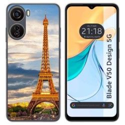 Funda Silicona para Zte Blade V50 Design 5G diseño Paris Dibujos