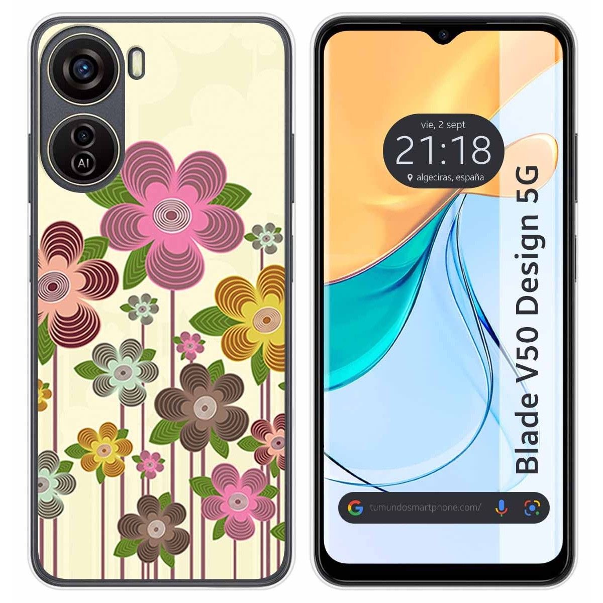 Funda Silicona para Zte Blade V50 Design 5G diseño Primavera En Flor Dibujos