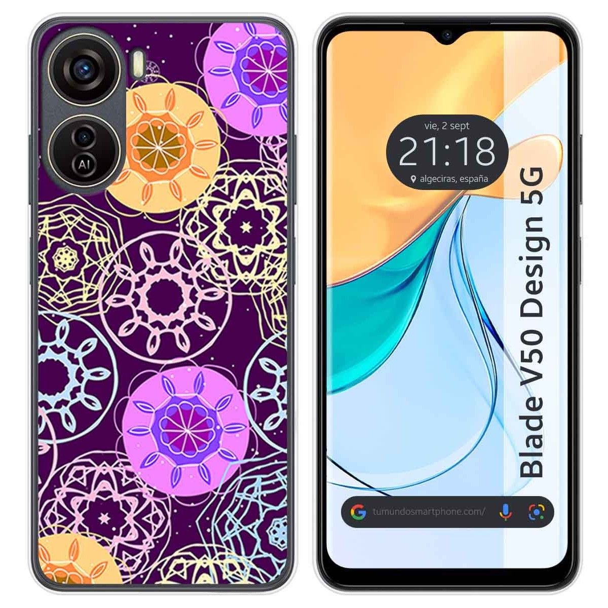 Funda Silicona para Zte Blade V50 Design 5G diseño Radial Dibujos