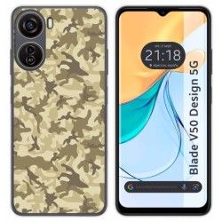 Funda Silicona para Zte Blade V50 Design 5G diseño Sand Camuflaje Dibujos