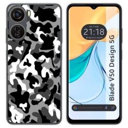 Funda Silicona para Zte Blade V50 Design 5G diseño Snow Camuflaje Dibujos
