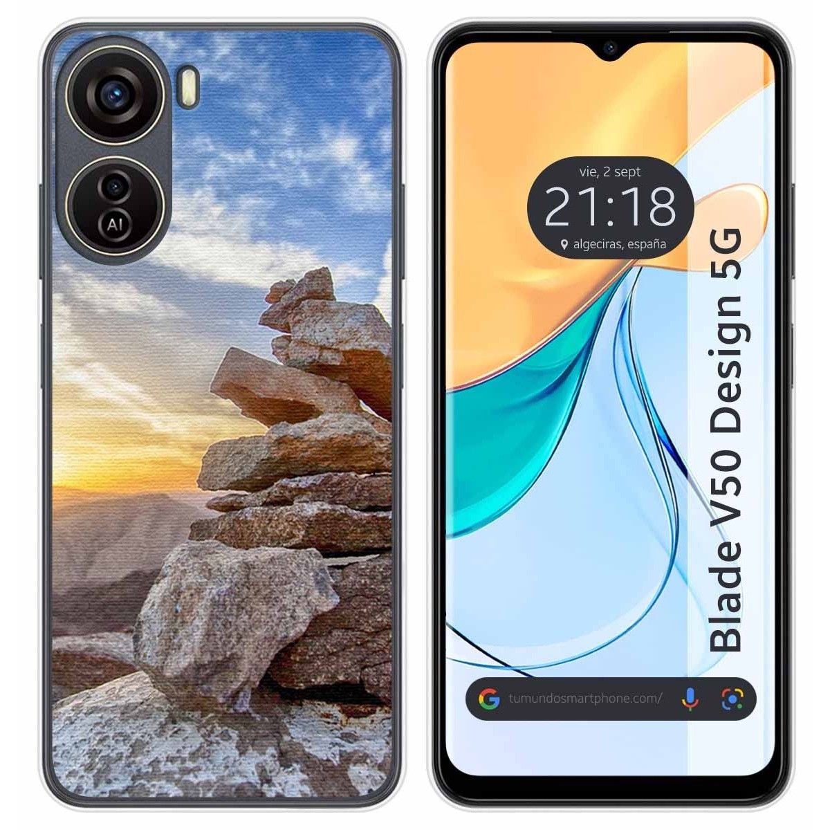 Funda Silicona para Zte Blade V50 Design 5G diseño Sunset Dibujos