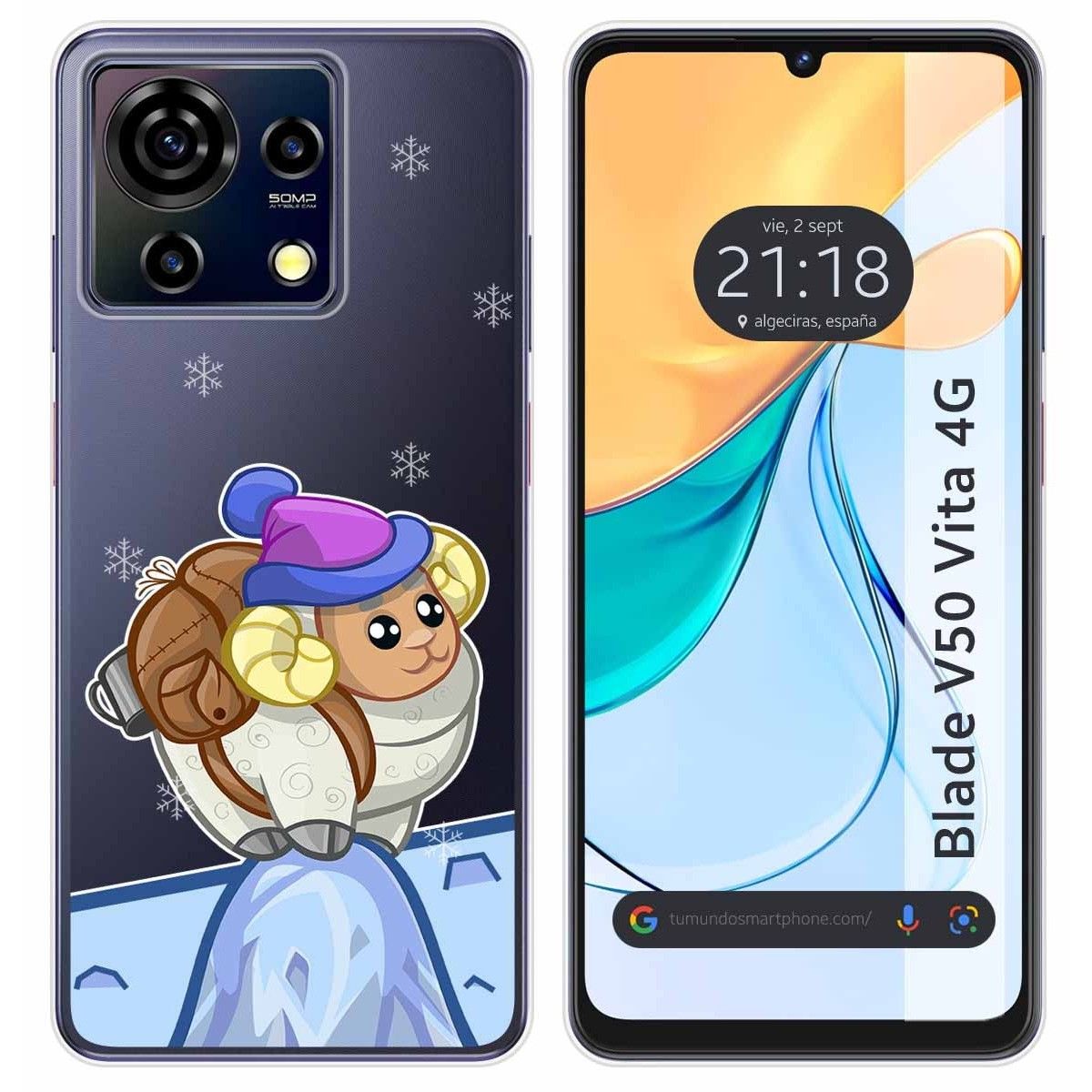 Funda Silicona Transparente para Zte Blade V50 Vita 4G diseño Cabra Dibujos