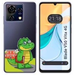 Funda Silicona Transparente para Zte Blade V50 Vita 4G diseño Coco Dibujos