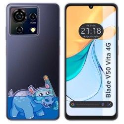 Funda Silicona Transparente para Zte Blade V50 Vita 4G diseño Hipo Dibujos