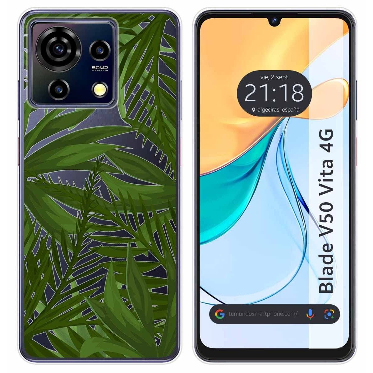 Funda Silicona Transparente para Zte Blade V50 Vita 4G diseño Jungla Dibujos
