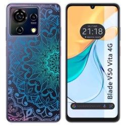 Funda Silicona Transparente para Zte Blade V50 Vita 4G diseño Mandala Dibujos
