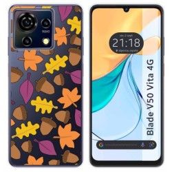 Funda Silicona Transparente para Zte Blade V50 Vita 4G diseño Otoño Dibujos