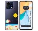 Funda Silicona Transparente para Zte Blade V50 Vita 4G diseño Playa Dibujos