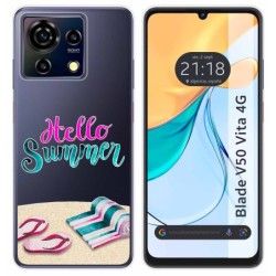 Funda Silicona Transparente para Zte Blade V50 Vita 4G diseño Summer Dibujos