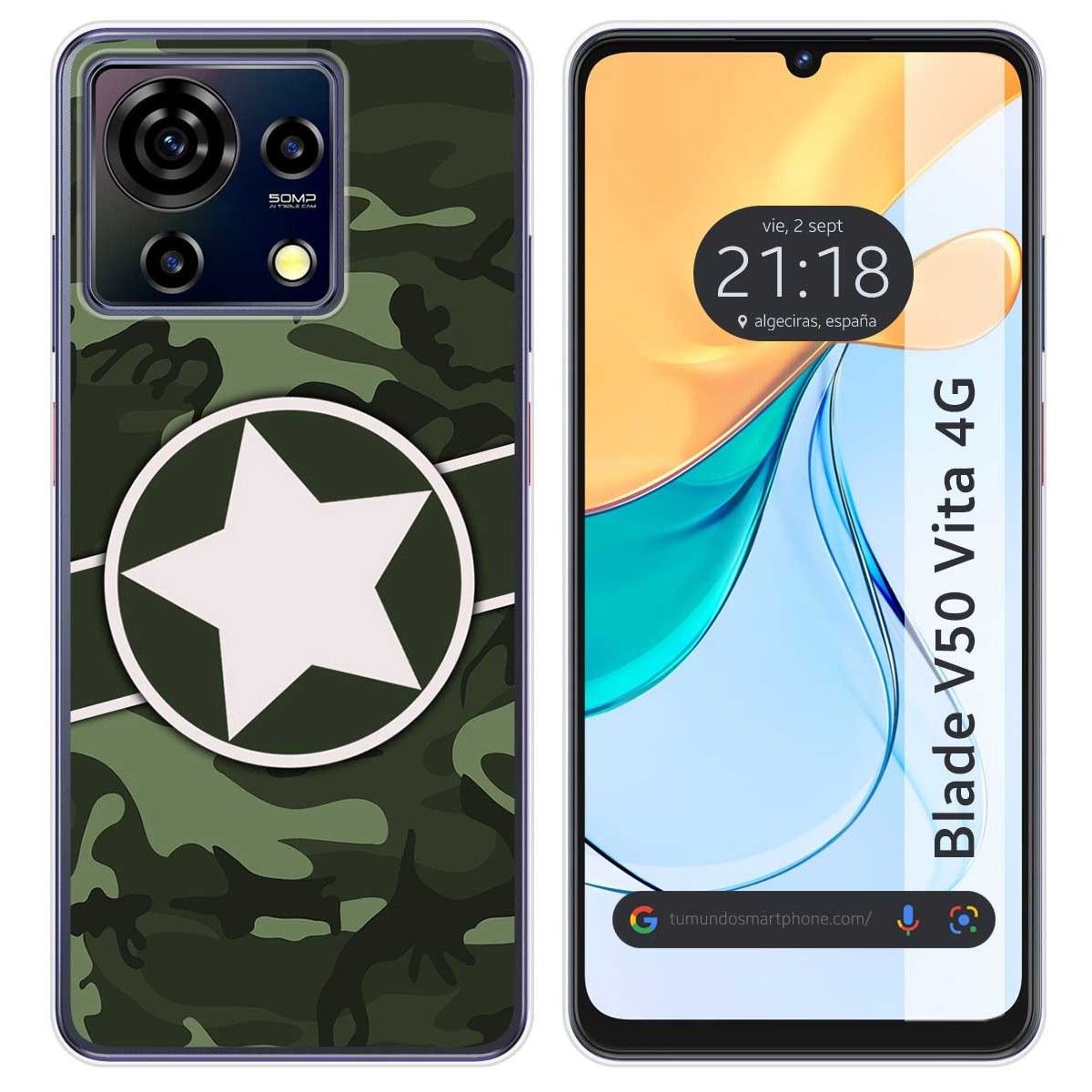 Funda Silicona para Zte Blade V50 Vita 4G diseño Camuflaje 01 Dibujos