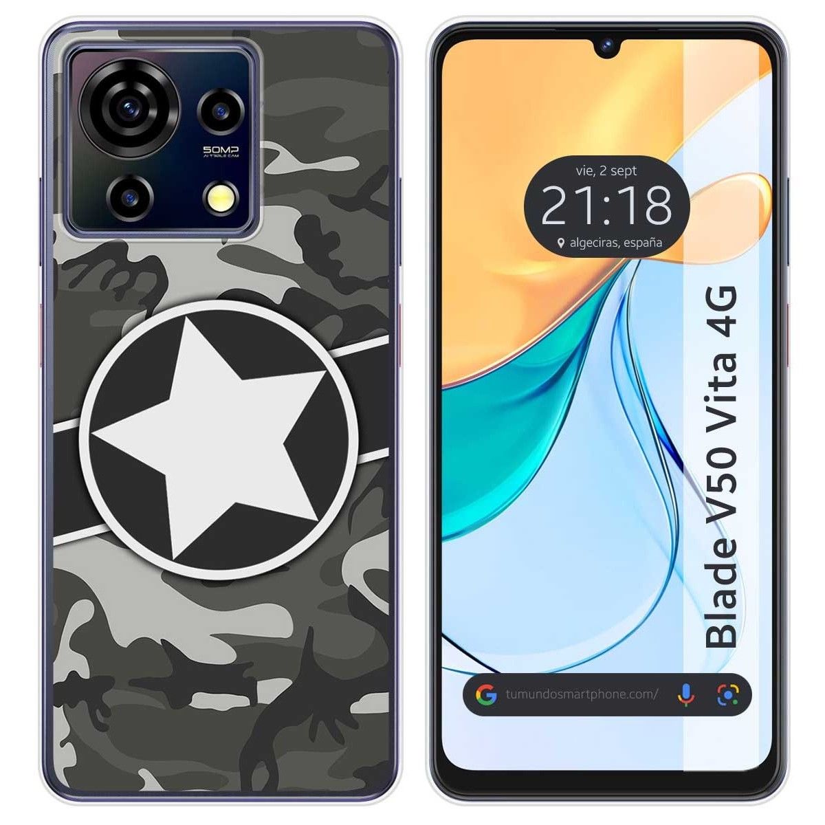 Funda Silicona para Zte Blade V50 Vita 4G diseño Camuflaje 02 Dibujos