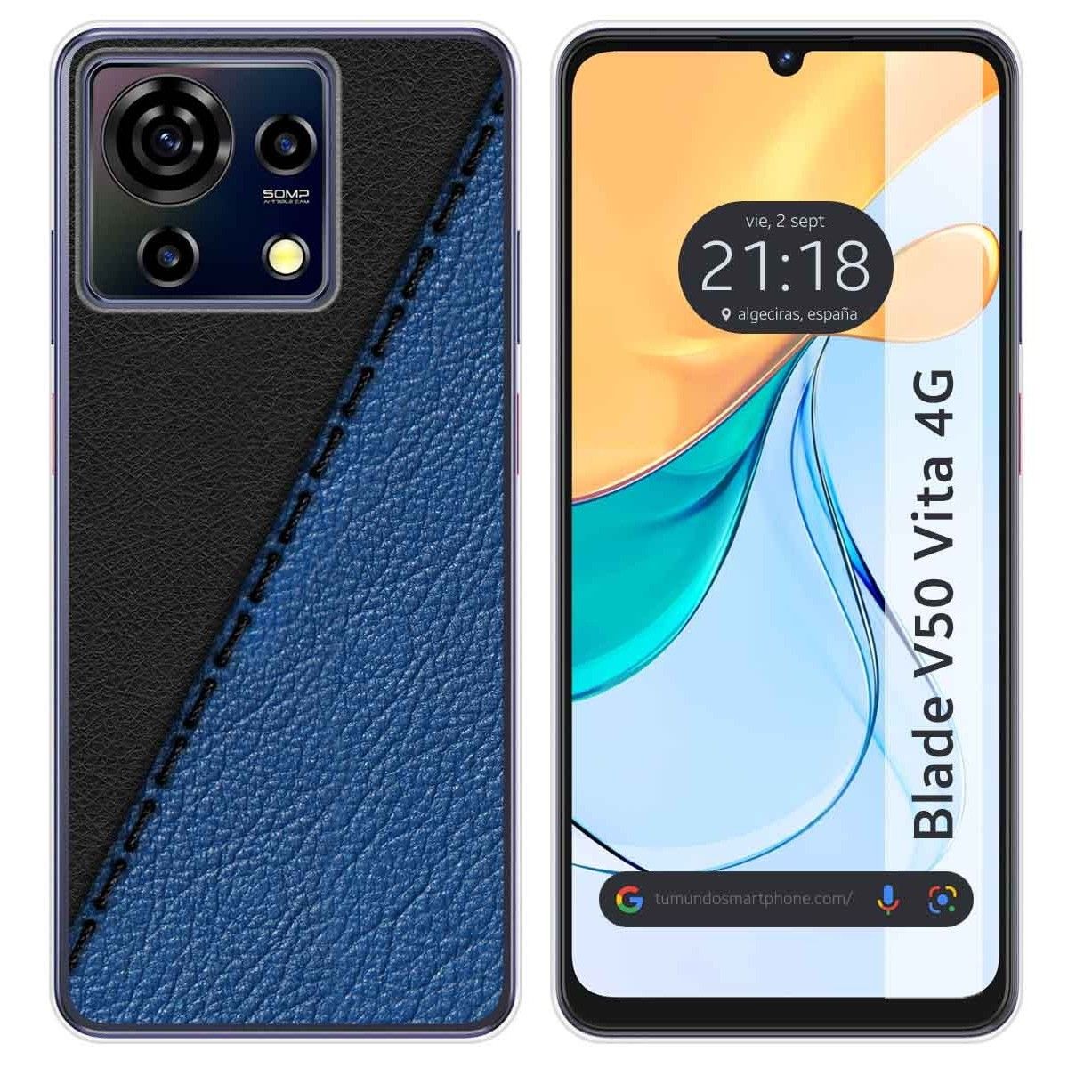 Funda Silicona para Zte Blade V50 Vita 4G diseño Cuero 02 Dibujos