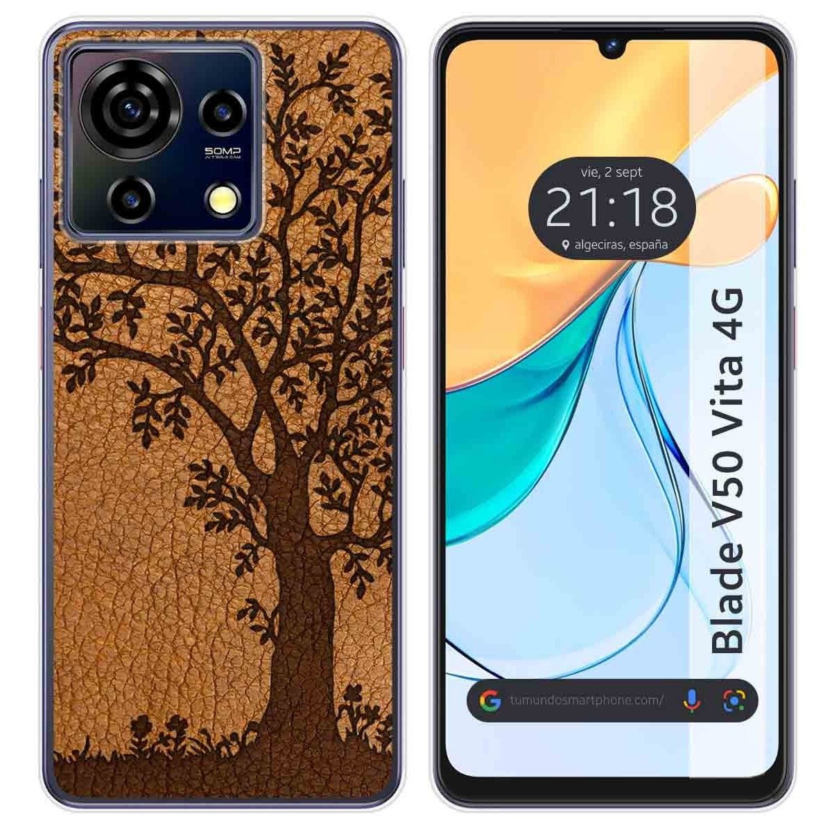 Funda Silicona para Zte Blade V50 Vita 4G diseño Cuero 03 Dibujos