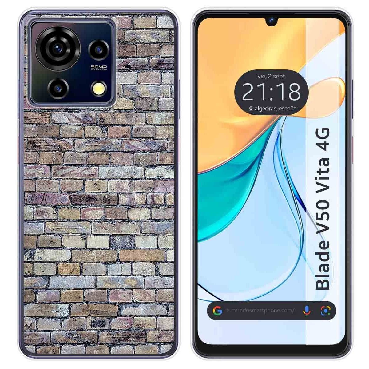 Funda Silicona para Zte Blade V50 Vita 4G diseño Ladrillo 02 Dibujos