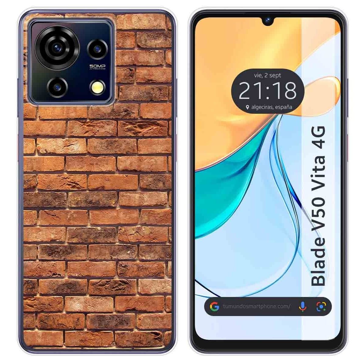 Funda Silicona para Zte Blade V50 Vita 4G diseño Ladrillo 04 Dibujos