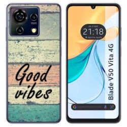 Funda Silicona para Zte Blade V50 Vita 4G diseño Madera 01 Dibujos
