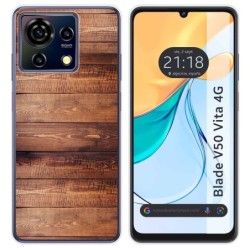 Funda Silicona para Zte Blade V50 Vita 4G diseño Madera 02 Dibujos