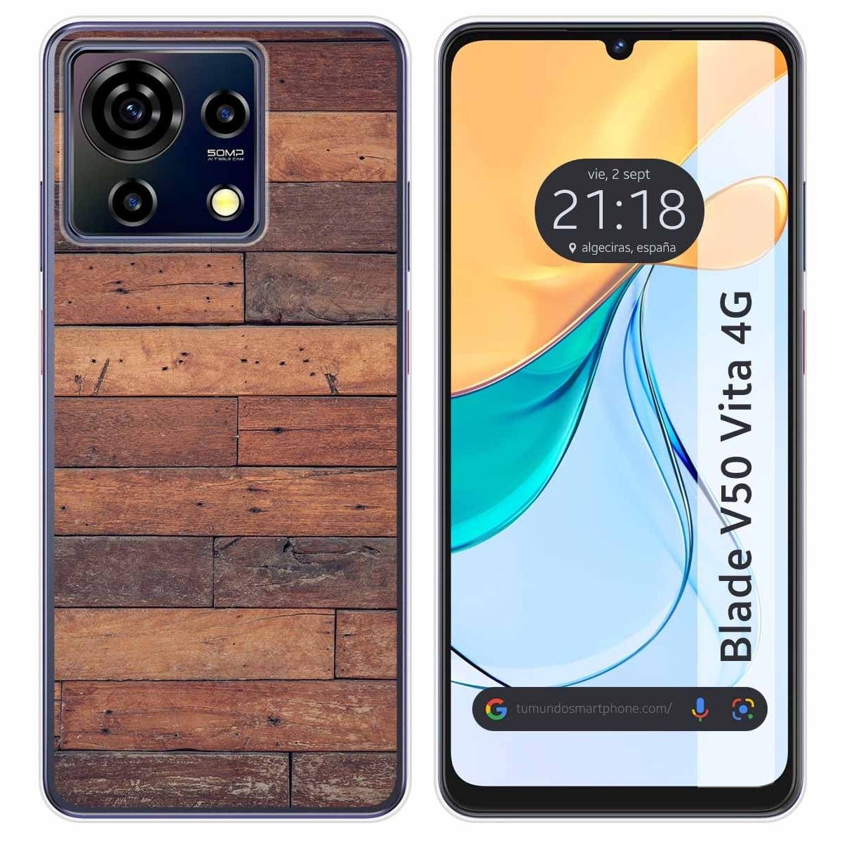 Funda Silicona para Zte Blade V50 Vita 4G diseño Madera 03 Dibujos